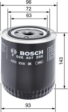 BOSCH F 026 407 256 - Filtro olio www.autoricambit.com