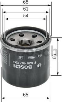 BOSCH F 026 407 209 - Filtro olio www.autoricambit.com