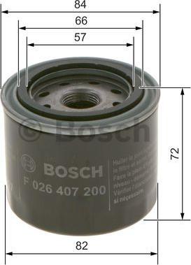 BOSCH F 026 407 200 - Filtro olio www.autoricambit.com