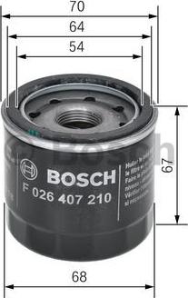 BOSCH F 026 407 210 - Filtro olio www.autoricambit.com