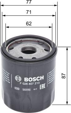 BOSCH F 026 407 213 - Filtro olio www.autoricambit.com