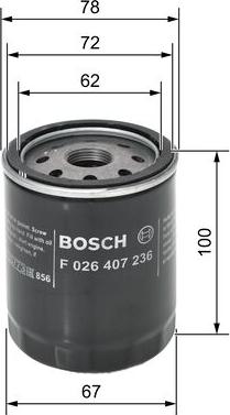 BOSCH F 026 407 236 - Filtro olio www.autoricambit.com