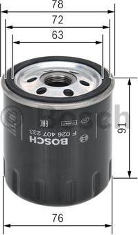 BOSCH F 026 407 233 - Filtro olio www.autoricambit.com