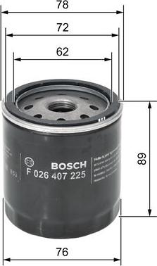 BOSCH F 026 407 225 - Filtro olio www.autoricambit.com