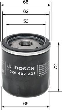 BOSCH F 026 407 221 - Filtro olio www.autoricambit.com