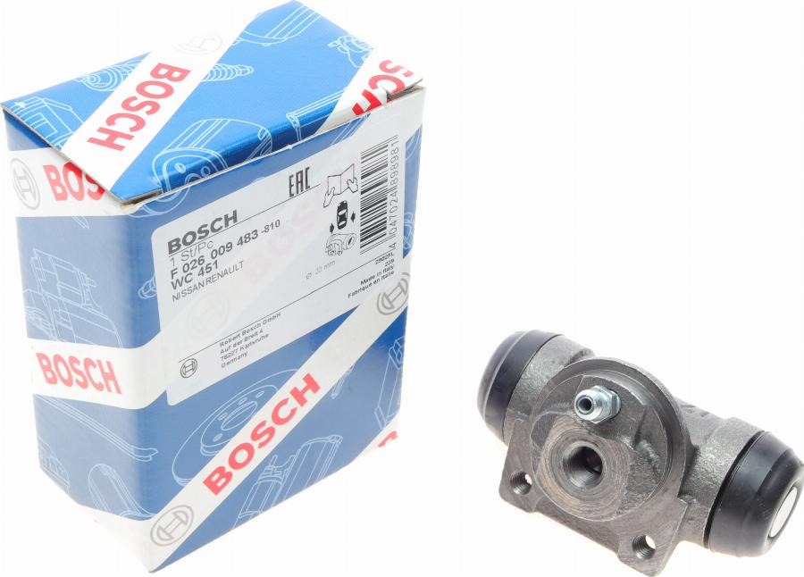 BOSCH F 026 009 483 - Cilindretto freno www.autoricambit.com