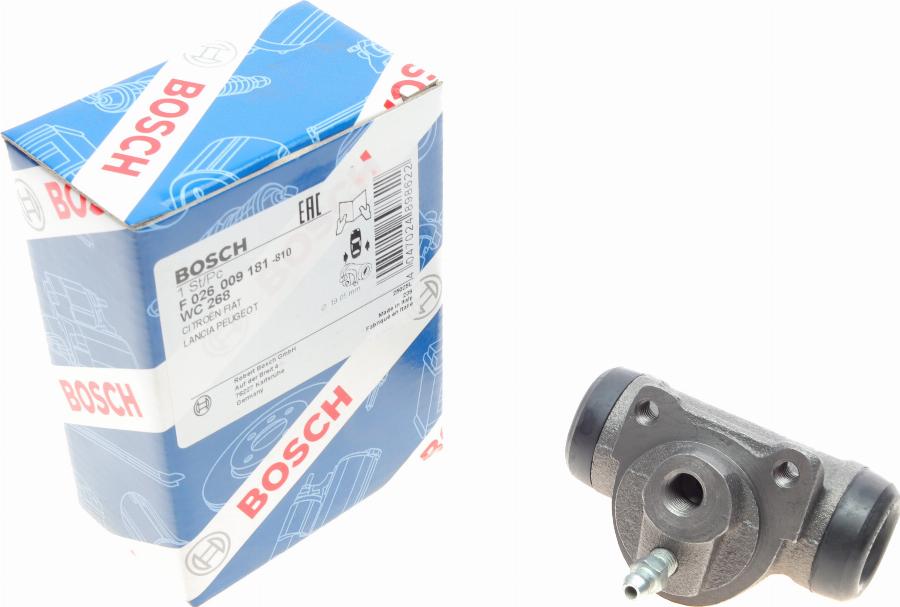 BOSCH F 026 009 181 - Cilindretto freno www.autoricambit.com