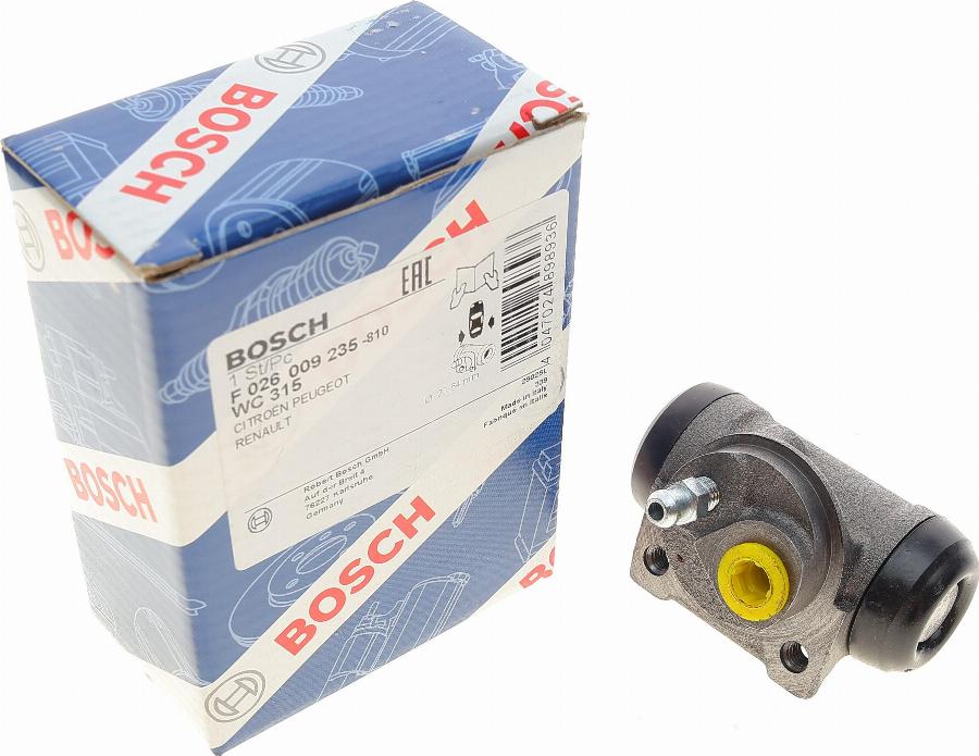 BOSCH F 026 009 235 - Cilindretto freno www.autoricambit.com