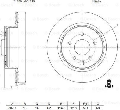 BOSCH F 026 A06 849 - Discofreno www.autoricambit.com