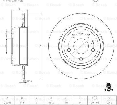 BOSCH F 026 A06 770 - Discofreno www.autoricambit.com