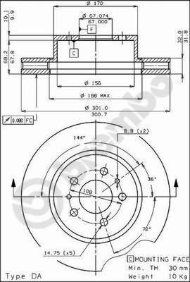 Ferodo DDF570 - Discofreno www.autoricambit.com