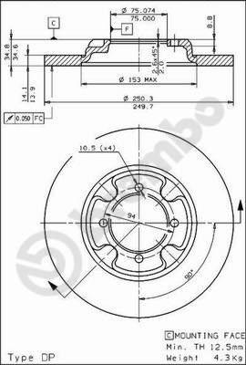 BENDIX 520110 - Discofreno www.autoricambit.com