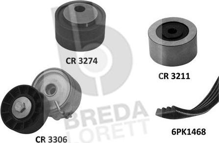 Breda Lorett KCA0016 - Kit Cinghie Poly-V www.autoricambit.com