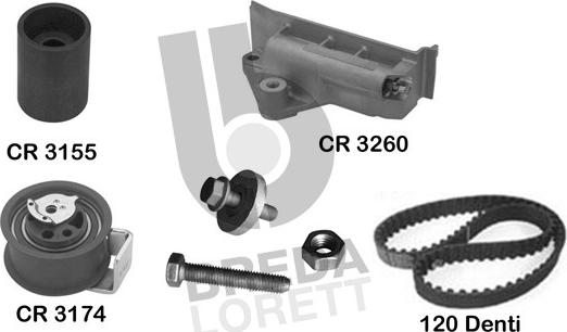 Breda Lorett KCD0618 - Kit cinghie dentate www.autoricambit.com