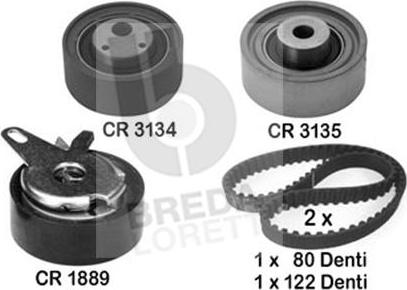 Breda Lorett KCD0008 - Kit cinghie dentate www.autoricambit.com