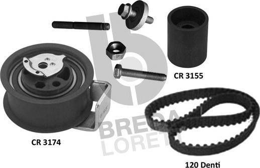 Breda Lorett KCD0723 - Kit cinghie dentate www.autoricambit.com