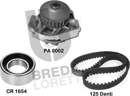 Breda Lorett KPA0586A - Pompa acqua + Kit cinghie dentate www.autoricambit.com