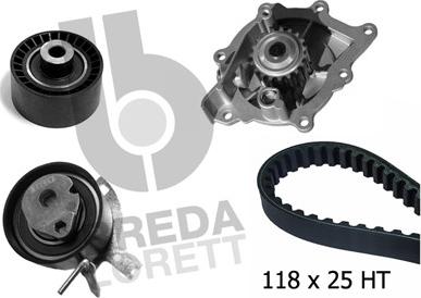 Breda Lorett KPA0331A - Pompa acqua + Kit cinghie dentate www.autoricambit.com