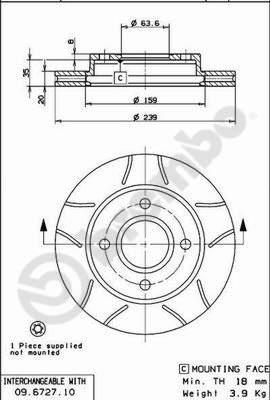 Brembo 09.6727.77 - Discofreno www.autoricambit.com