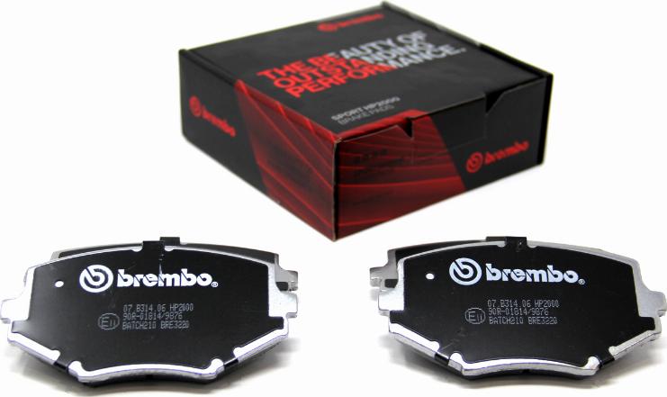 Brembo 07.B314.06 - Kit pastiglie freno per elevate prestazioni www.autoricambit.com