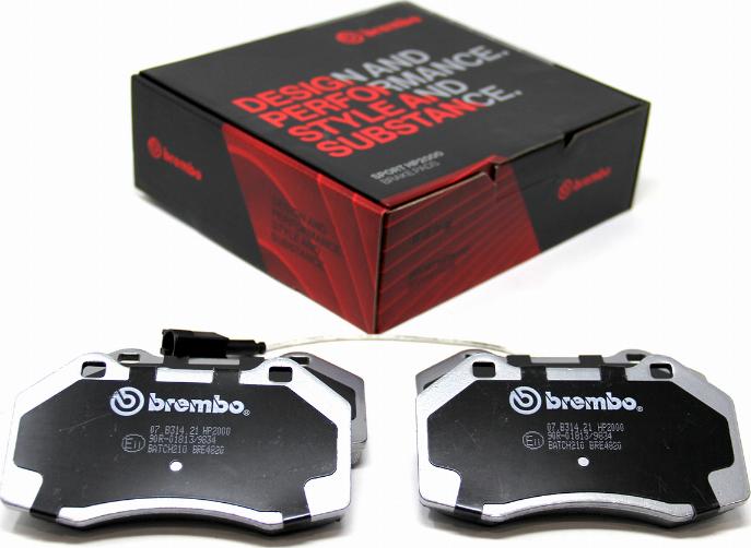 Brembo 07.B314.21 - Kit pastiglie freno per elevate prestazioni www.autoricambit.com