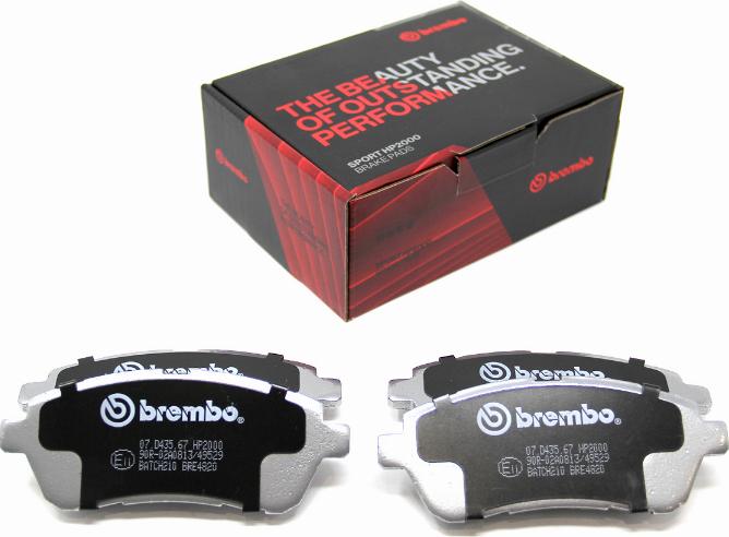 Brembo 07.D435.67 - Kit pastiglie freno per elevate prestazioni www.autoricambit.com