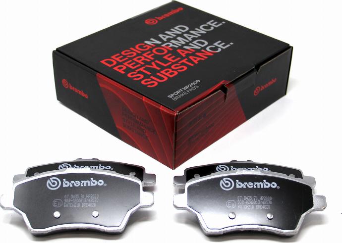 Brembo 07.D435.70 - Kit pastiglie freno per elevate prestazioni www.autoricambit.com