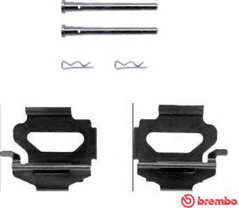 Brembo A 02 249 - Kit accessori, Pastiglia freno www.autoricambit.com