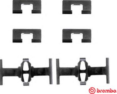 Brembo A 02 261 - Kit accessori, Pastiglia freno www.autoricambit.com