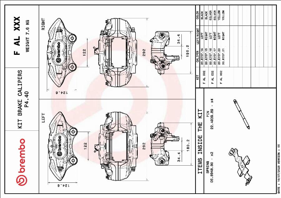 Brembo F AL H32 - Kit assale pinza freno www.autoricambit.com