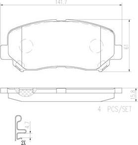 Brembo P49045N - Kit pastiglie freno, Freno a disco www.autoricambit.com