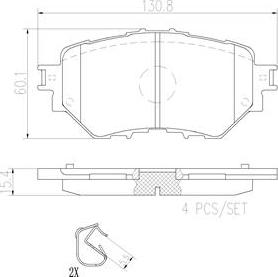 Brembo P49052N - Kit pastiglie freno, Freno a disco www.autoricambit.com