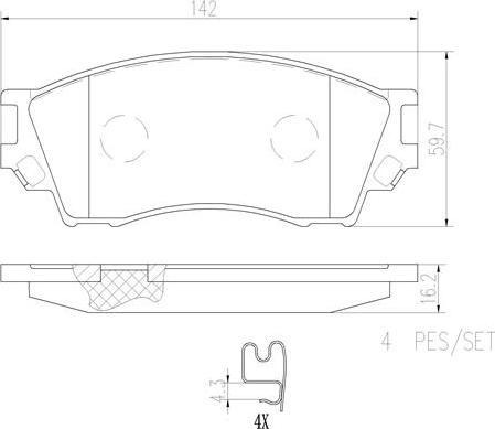 Brembo P49019N - Kit pastiglie freno, Freno a disco www.autoricambit.com