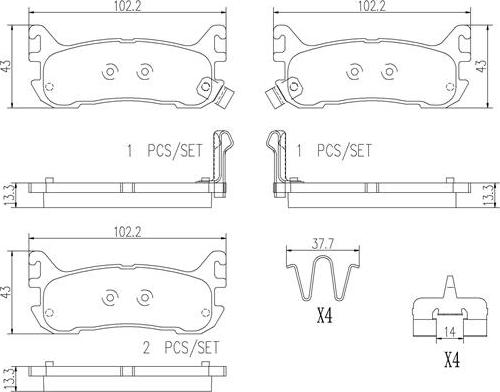 Brembo P49021N - Kit pastiglie freno, Freno a disco www.autoricambit.com