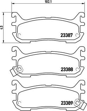 Brembo P 49 021 - Kit pastiglie freno, Freno a disco www.autoricambit.com