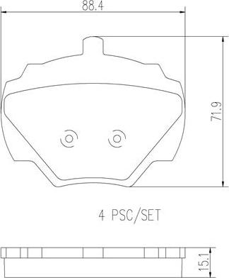 Brembo P44001N - Kit pastiglie freno, Freno a disco www.autoricambit.com