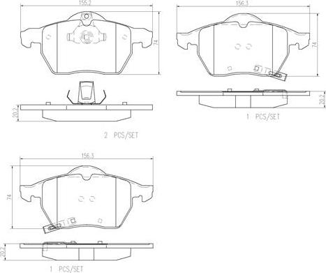 Brembo P59048N - Kit pastiglie freno, Freno a disco www.autoricambit.com