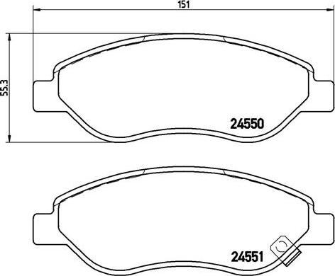 Brembo P59053N - Kit pastiglie freno, Freno a disco www.autoricambit.com