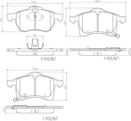 Brembo P59032N - Kit pastiglie freno, Freno a disco www.autoricambit.com