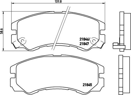 Brembo P 59 020 - Kit pastiglie freno, Freno a disco www.autoricambit.com