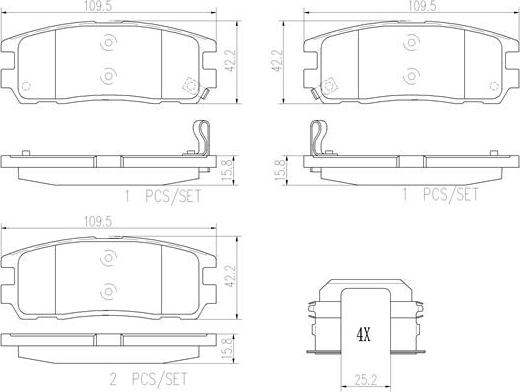 Brembo P59021N - Kit pastiglie freno, Freno a disco www.autoricambit.com