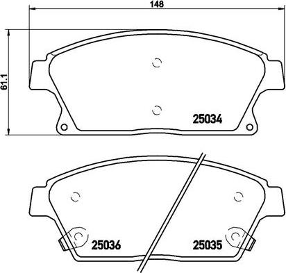 Brembo P 59 077 - Kit pastiglie freno, Freno a disco www.autoricambit.com