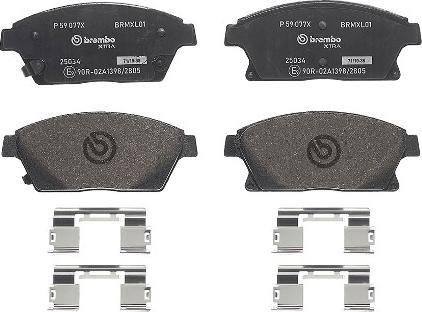 Brembo P 59 077X - Kit pastiglie freno, Freno a disco www.autoricambit.com