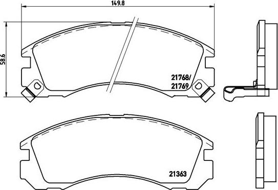 Brembo P 54 017 - Kit pastiglie freno, Freno a disco www.autoricambit.com