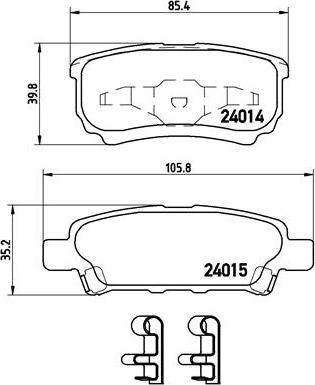 Brembo P 54 034 - Kit pastiglie freno, Freno a disco www.autoricambit.com