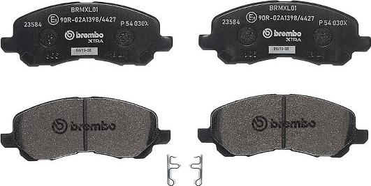 Brembo P 54 030X - Kit pastiglie freno, Freno a disco www.autoricambit.com