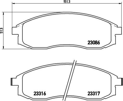 Brembo P 54 032 - Kit pastiglie freno, Freno a disco www.autoricambit.com