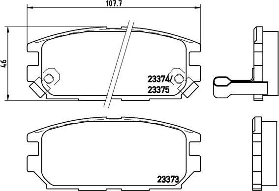 Brembo P 54 025 - Kit pastiglie freno, Freno a disco www.autoricambit.com