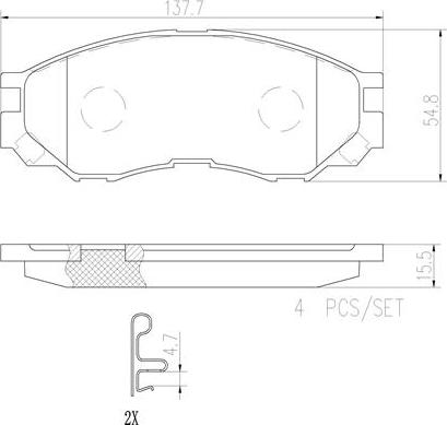 Brembo P54020N - Kit pastiglie freno, Freno a disco www.autoricambit.com