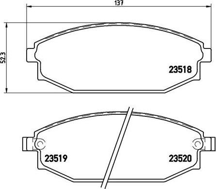 Brembo P 54 027 - Kit pastiglie freno, Freno a disco www.autoricambit.com